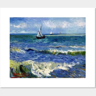 Post-Impressionist Artist Van Gogh Seascape Painting Posters and Art